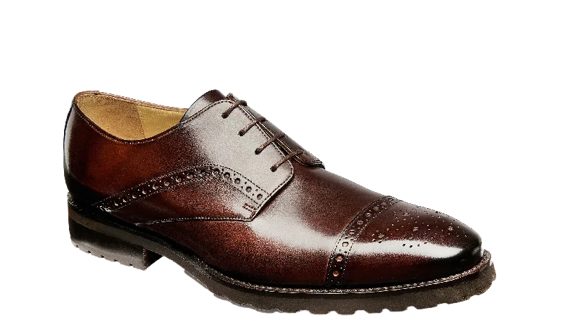 Men's Oxford shoes with a double - buckle strap Margate - Chestnut Calf
