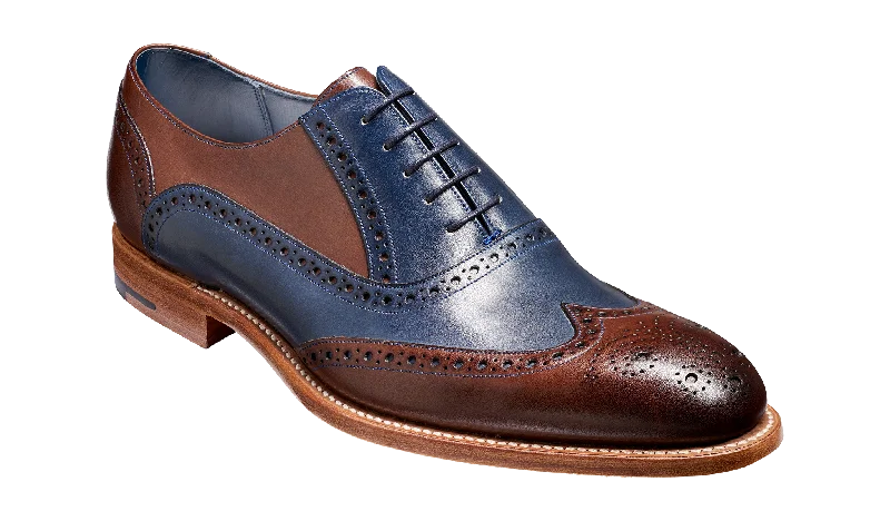 Men's Oxford shoes with a buckle closure and a pointed toe Valiant Multi - Ebony / Navy Hand Painted