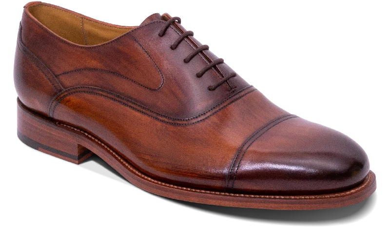 Men's Oxford shoes with a shock - absorbing insole and a leather lining Cherwell-Hand Brushed Brown