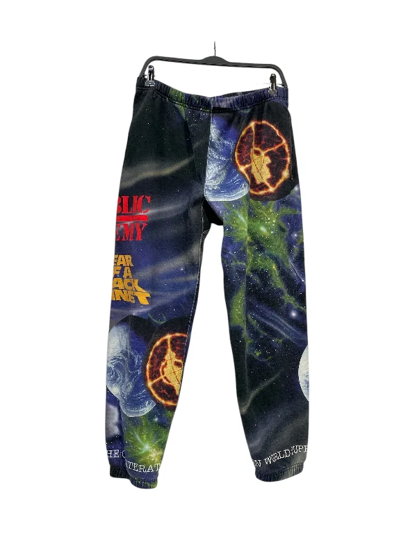 Supreme/UNDERCOVER/Pants/M/Cotton/BLK/All Over Print/PUBLIC ENEMY