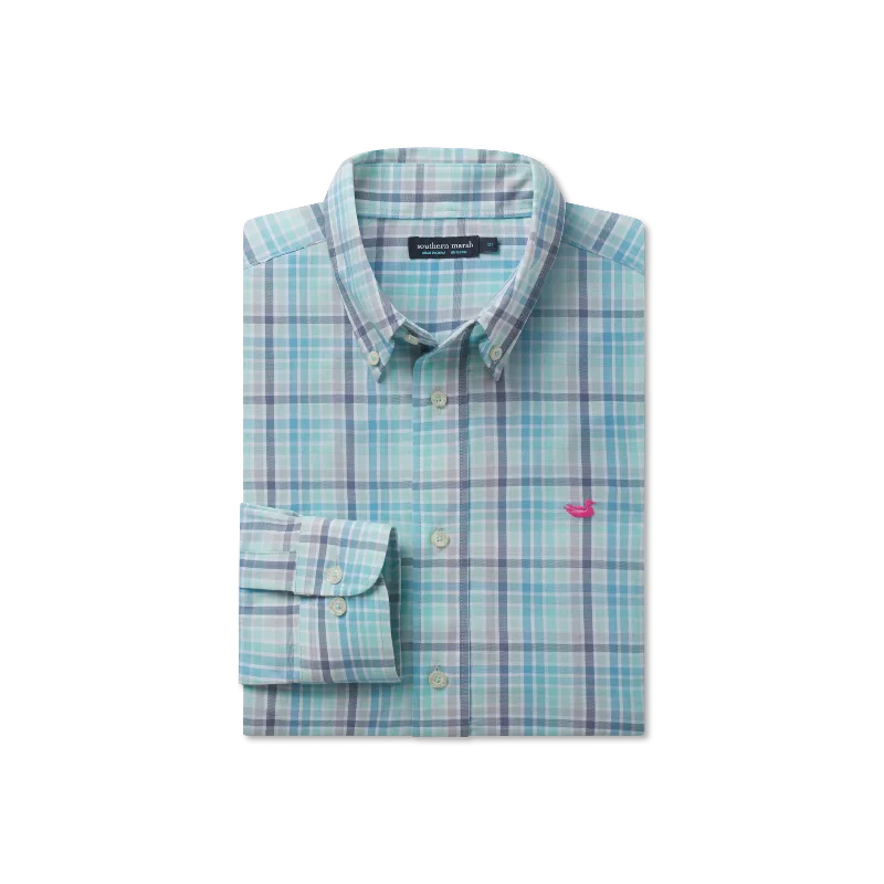 Mansur Windowpane Dress Shirt