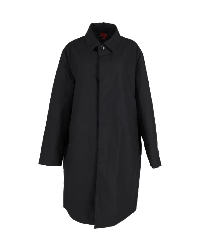 Carolina Herrera Collared Coat in Black Polyester