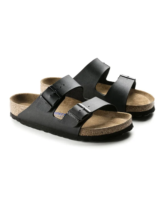 Men's sandals with a removable insole for cleaningBIRKENSTOCK ARIZONA SOFT BEDDING NARROW FIT IN BLACK