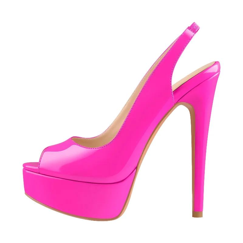 Flip - flop style men's sandals for beach wearPeep Toe Platform Slingback Rose Red Sandals Flip - flop style men's sandals for beach wearPeep Toe Platform Slingback Rose Red Sandals