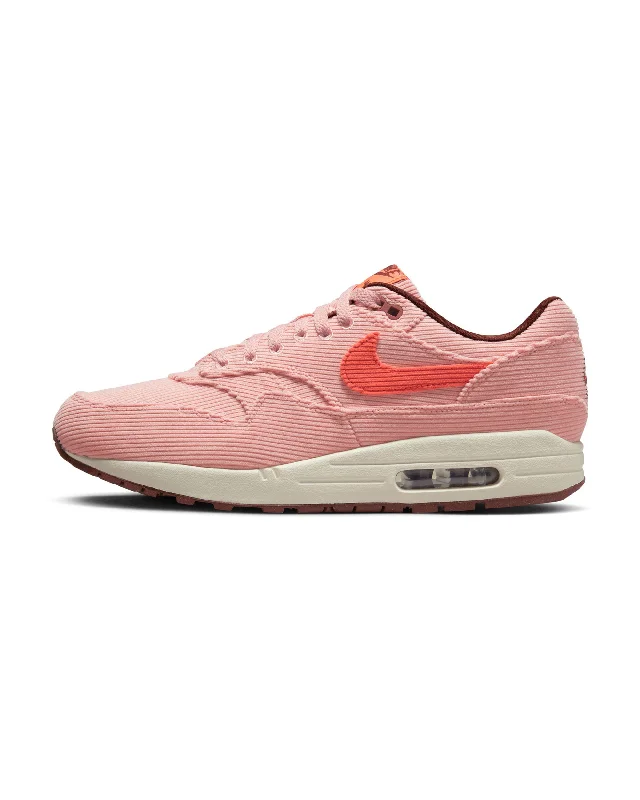 Men's track - and - field sneakers with a spike - compatible soleNike Air Max 1 Premium "Corduroy" - Coral Stardust / Bright Coral Men's track - and - field sneakers with a spike - compatible soleNike Air Max 1 Premium "Corduroy" - Coral Stardust / Bright Coral