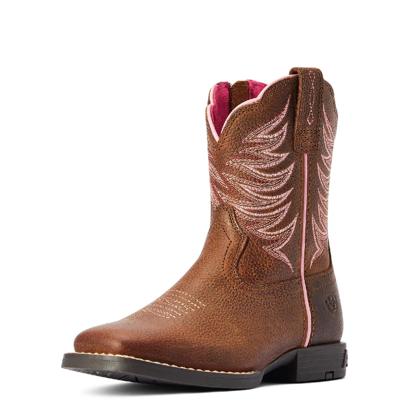 Men's western boots with a rubber sole for traction on various surfacesAriat Youth Firecatcher Boots